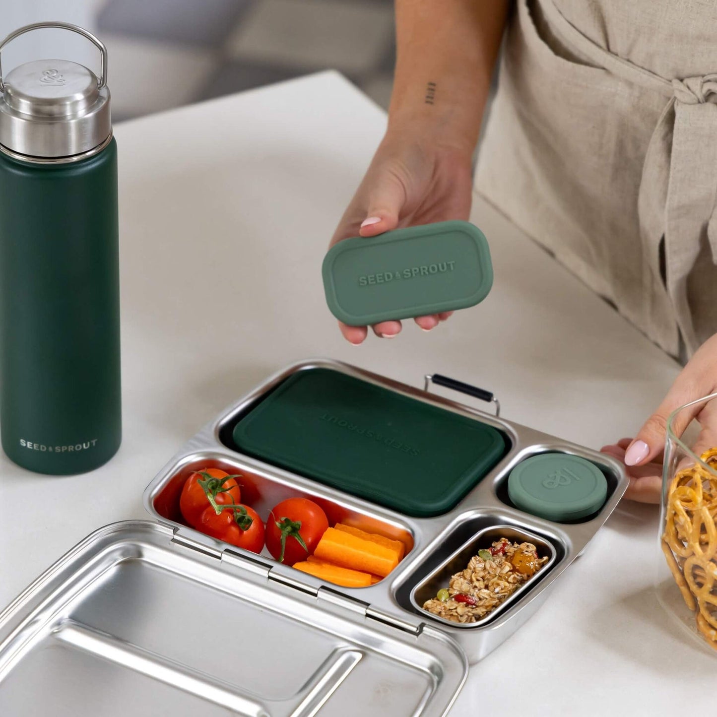 Seed and Sprout CrunchBox™ OG Lunch Box | 3 Pots Set