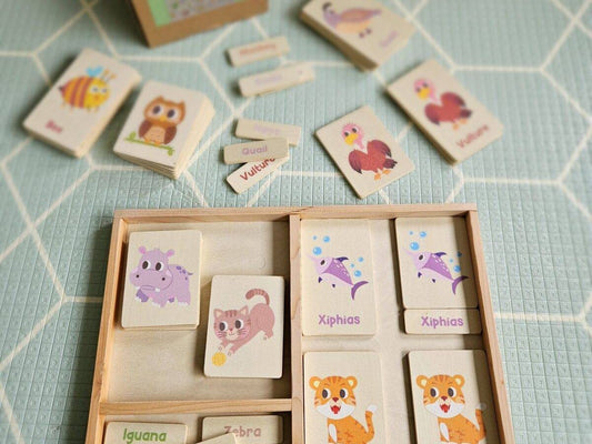 Montessori Tray & Animal Learning Set