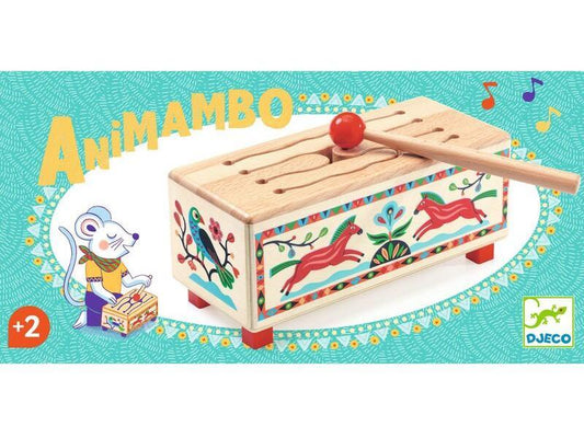 Djeco DJ6028 - Animambo Wooden Drum