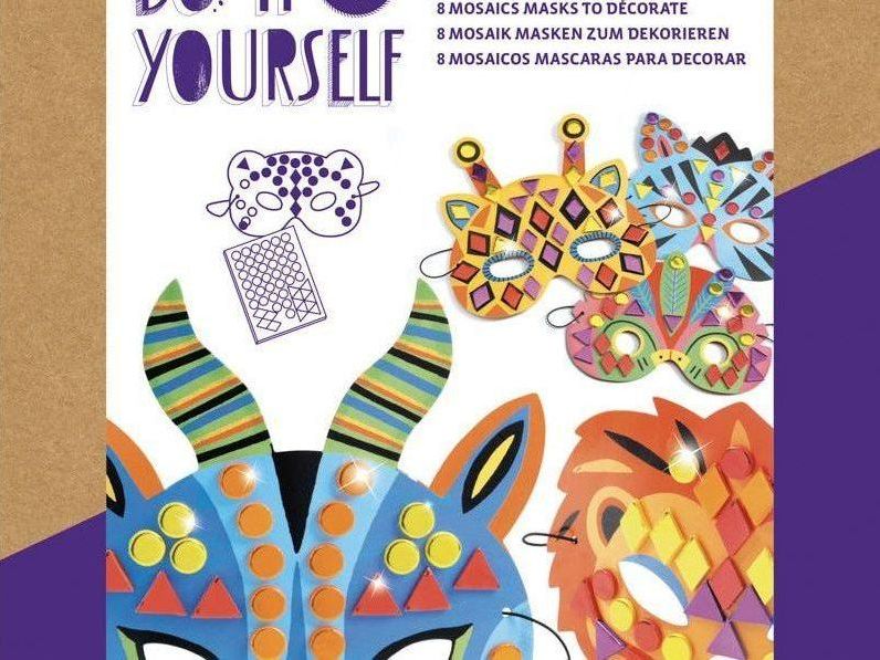 DJ7900 - Do It Yourself Jungle Animal Masks (Sticker Mosaics)