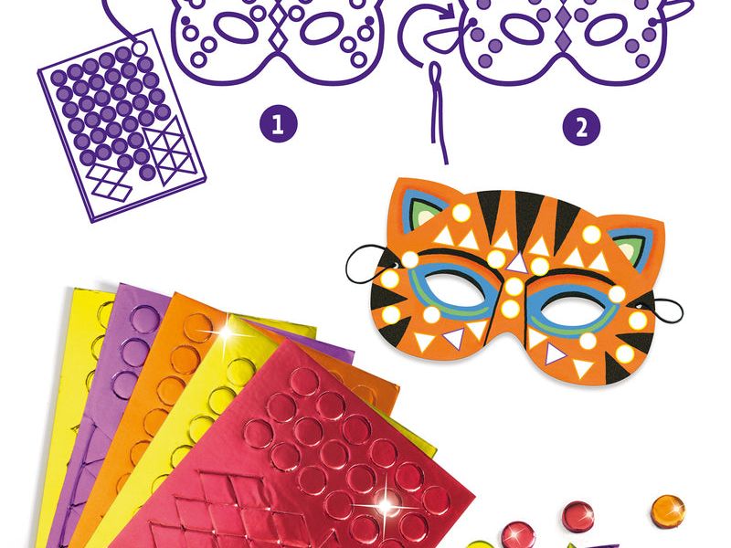 DJ7900 - Do It Yourself Jungle Animal Masks (Sticker Mosaics)
