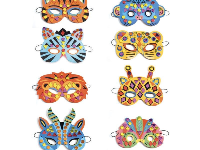 DJ7900 - Do It Yourself Jungle Animal Masks (Sticker Mosaics)