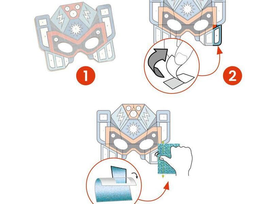 DJ7924 - Do It Yourself Super Robots Masks (Metallic Stickers)