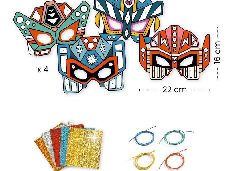 DJ7924 - Do It Yourself Super Robots Masks (Metallic Stickers)
