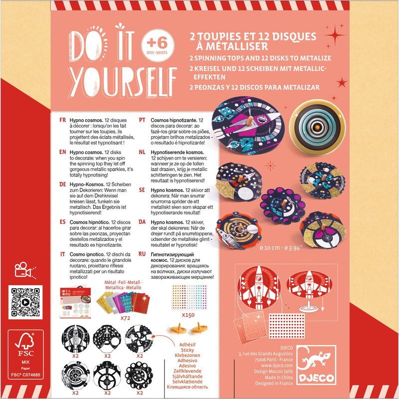 Do It Yourself Hypno Cosmos Spinning Tops DJ7987