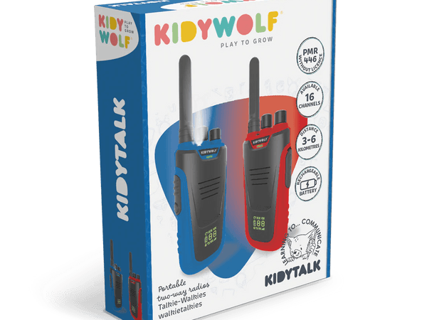 Kidywolf Kidytalk Long Range Walkie Talkie Blue-Red