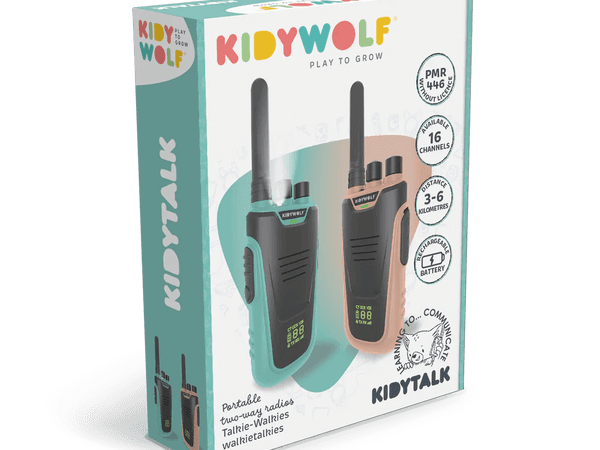 Kidywolf Kidytalk Long Range Walkie Talkie Natural-Cyan