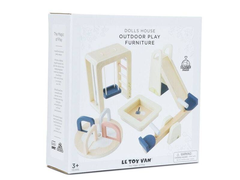 Wooden Dolls House Outdoor Play Furniture - 5 piece