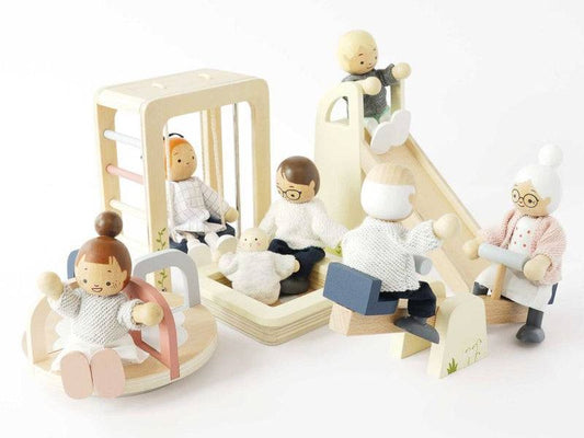 Wooden Dolls House Outdoor Play Furniture - 5 piece