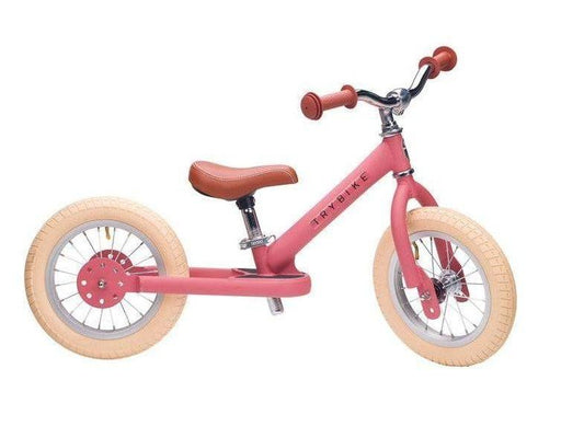 Matte Pink Vintage Trybike, Cream Tyres and Chrome (3 wheel) TB6143