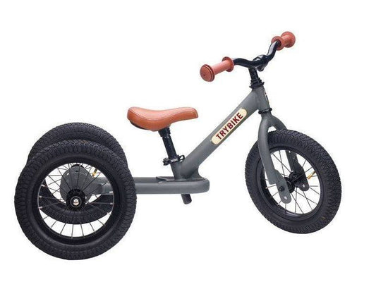 Matte Grey Trybike, Brown Seat and Grips (3 wheel) TB6144
