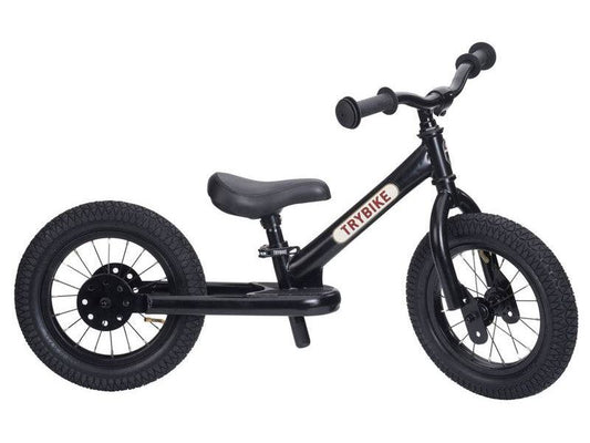 Matte Black Steel Trybike with Black Seat & Grips (3 Wheel) TB6145