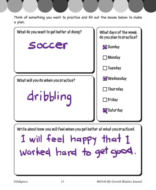My Own Growth Mindset Journal