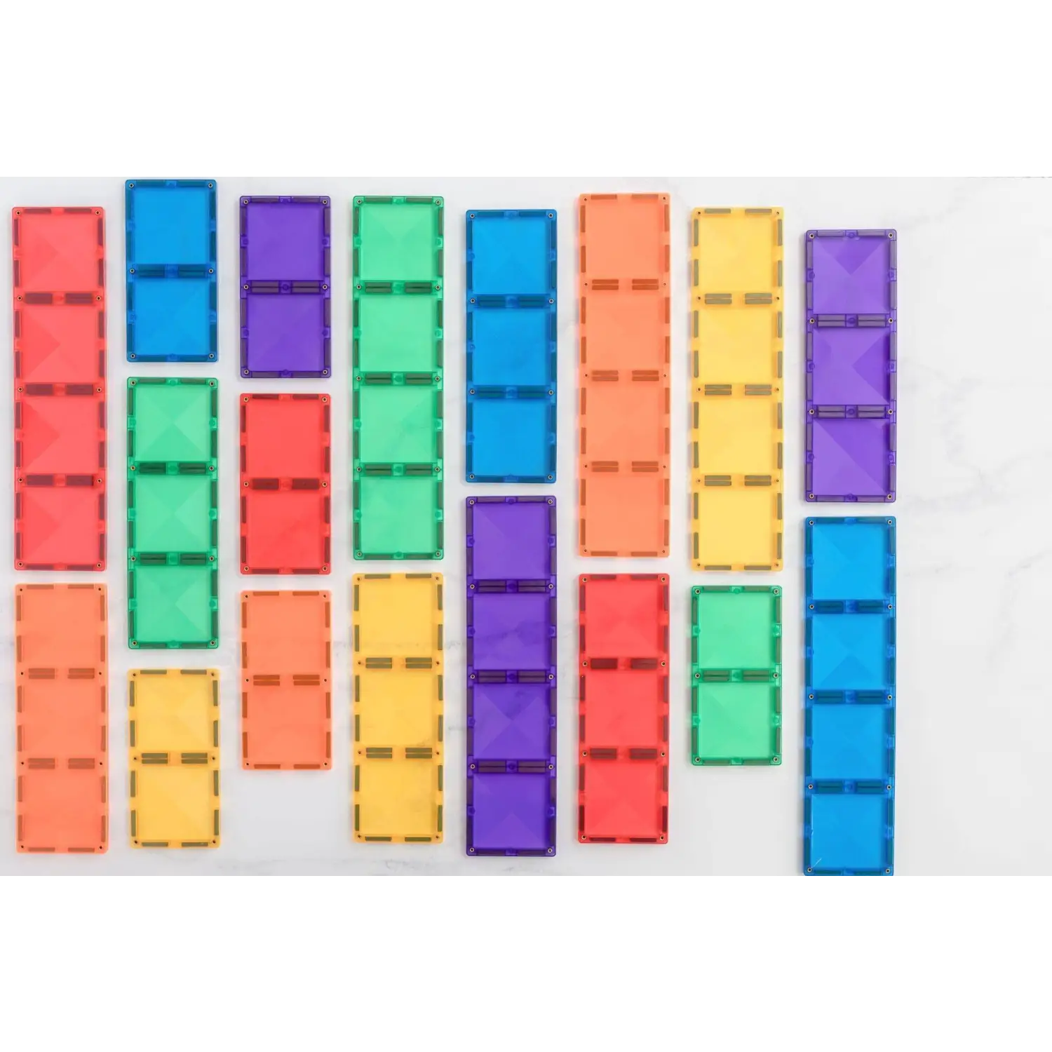 Colorful rectangular blocks arranged in vertical columns.
