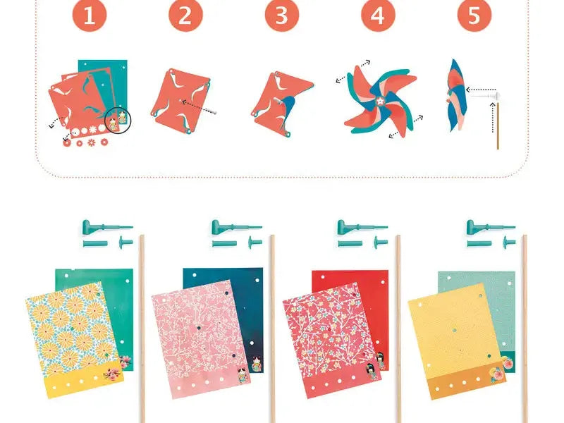 Pinwheel assembly instructions.