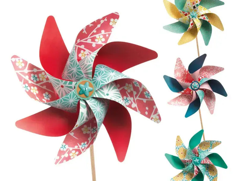Colorful decorative pinwheels.