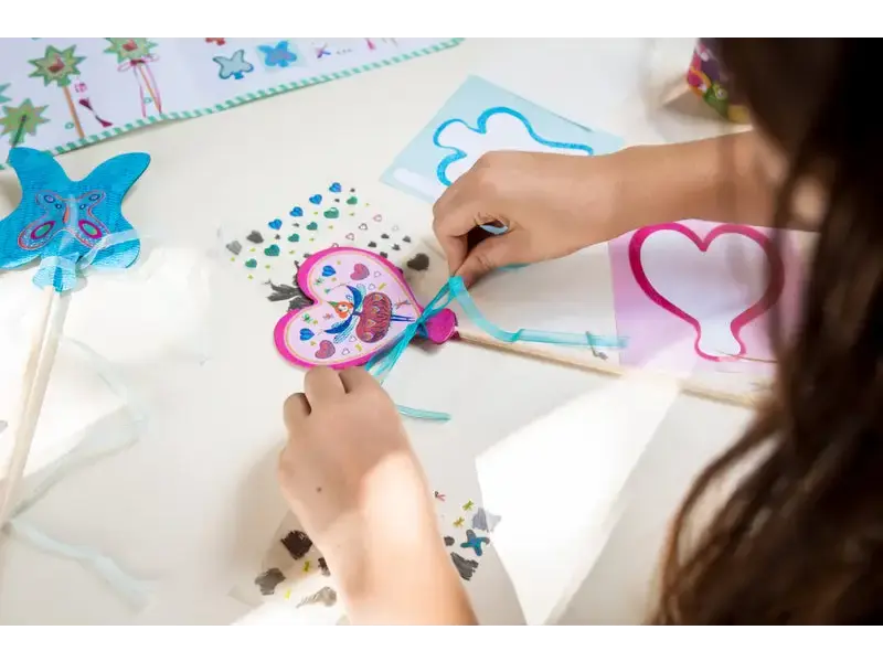 Child’s craft activity.