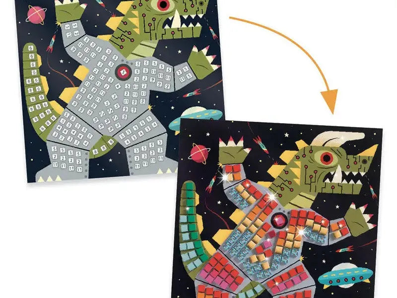 Mosaic sticker art kit.