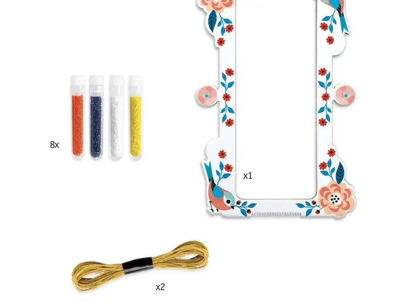 Floral-themed craft kit.