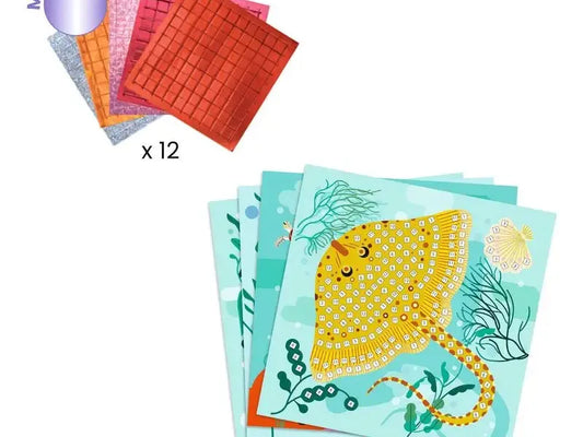Set of colorful origami paper sheets featuring various patterns and designs.