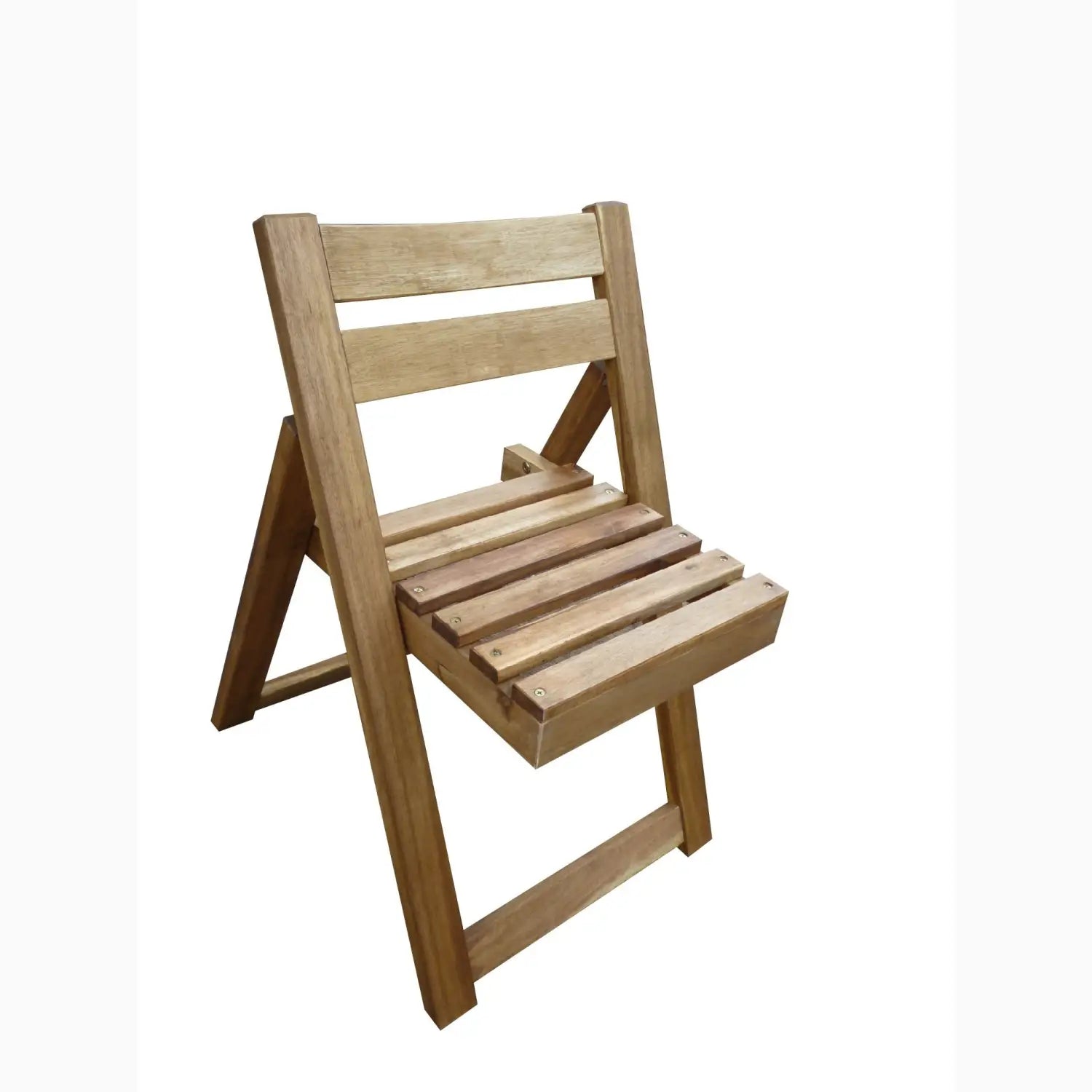 Wooden folding chair.
