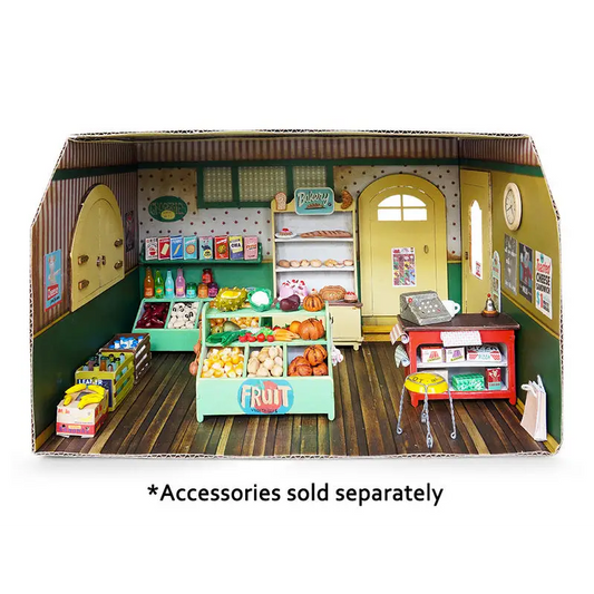 Miniature grocery store playset.
