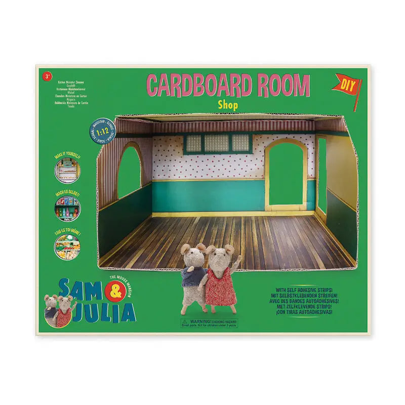Cardboard room shop playset.