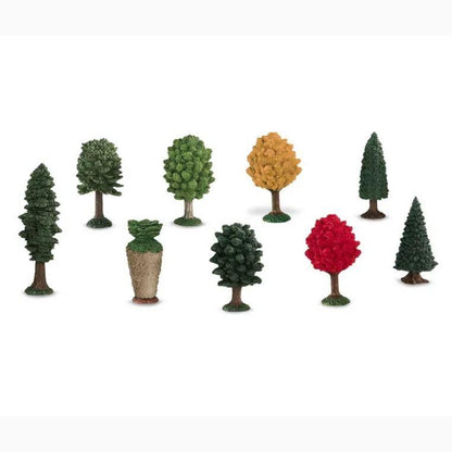Hand-painted Miniature Tree Figurines + Educational Language Cards by Safari LTD