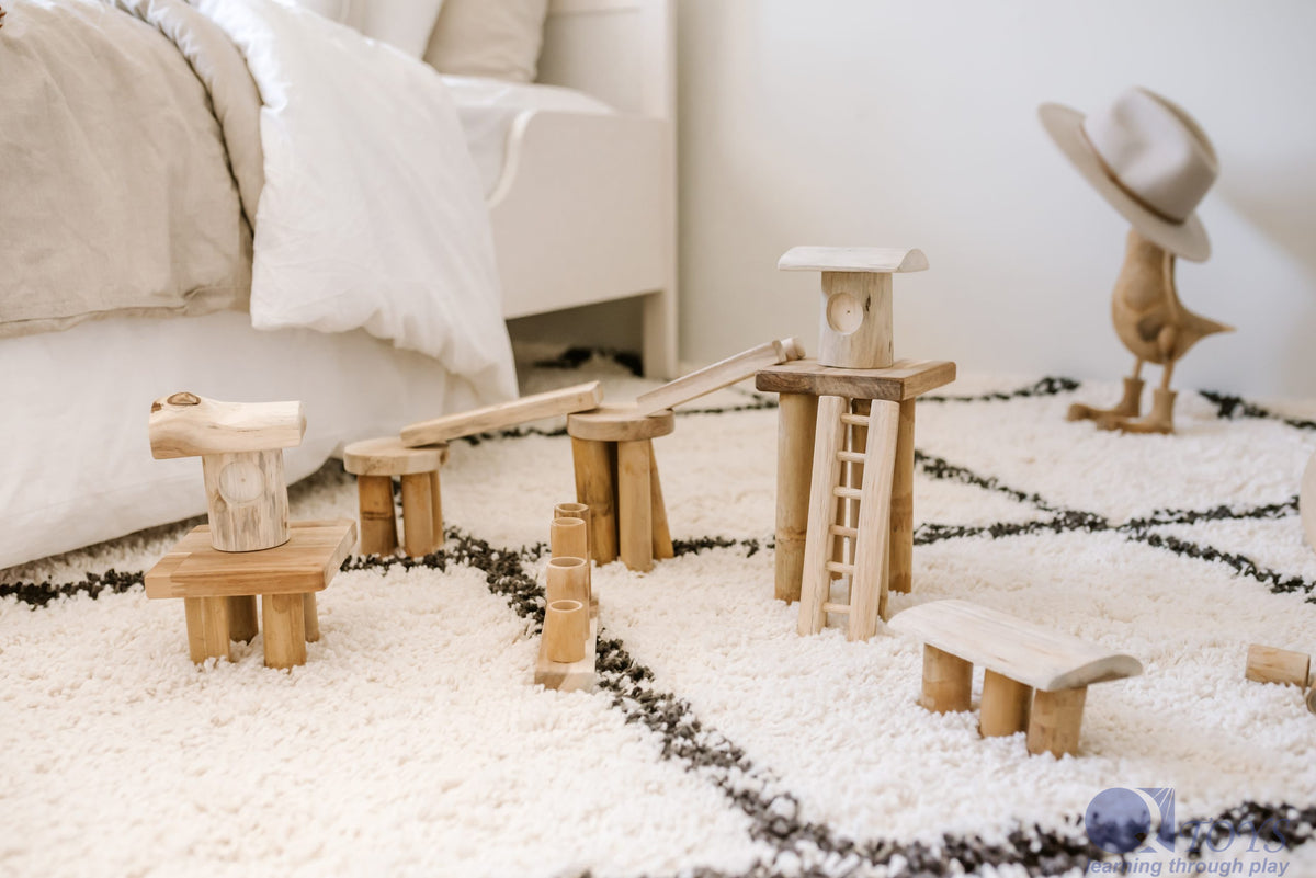 Bamboo Building Block Set of 50 by Qtoys