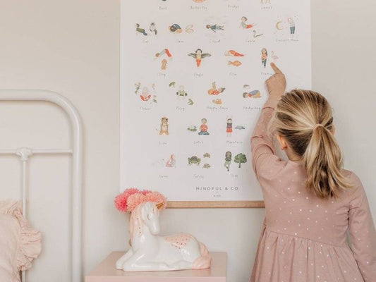 Mindful and Co kids Yoga Poses Print