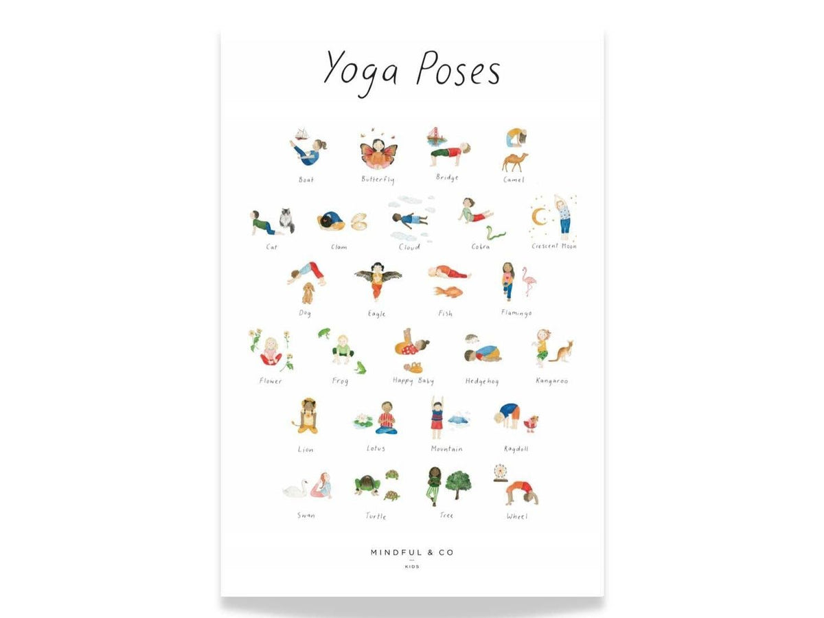 Mindful and Co kids Yoga Poses Print