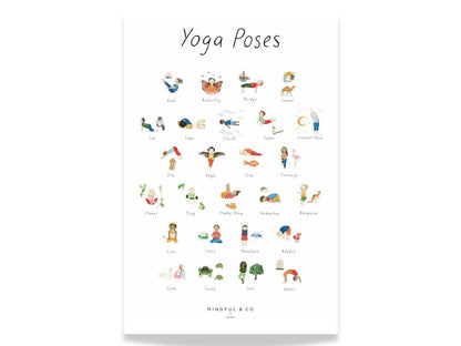 Mindful and Co kids Yoga Poses Print