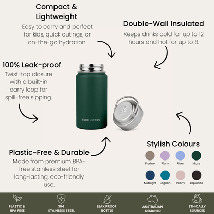 Seed and Sprout Insulated Drink Bottle | 350ml