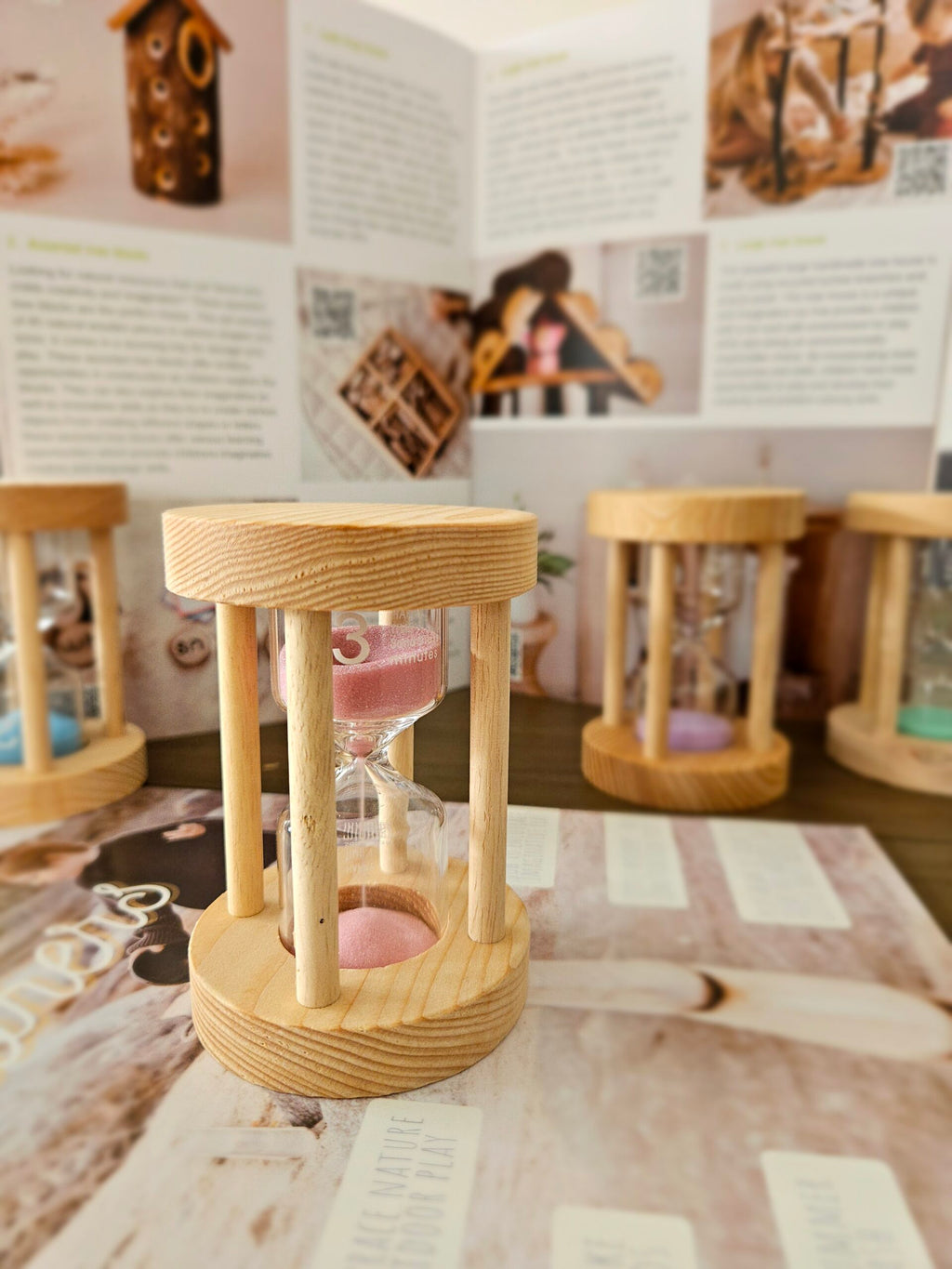 Wooden Sand Timers Set of 4 by Qtoys