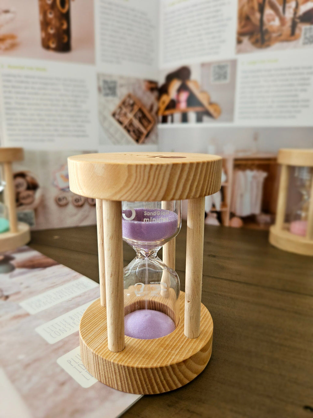 Wooden Sand Timers Set of 4 by Qtoys