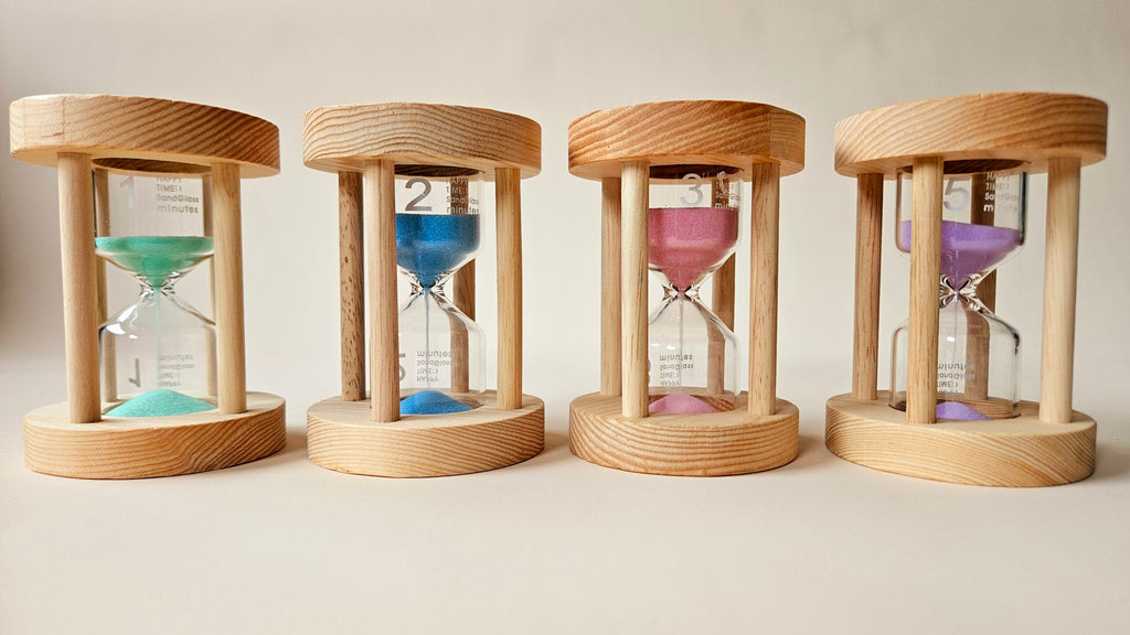 Wooden Sand Timers Set of 4 by Qtoys