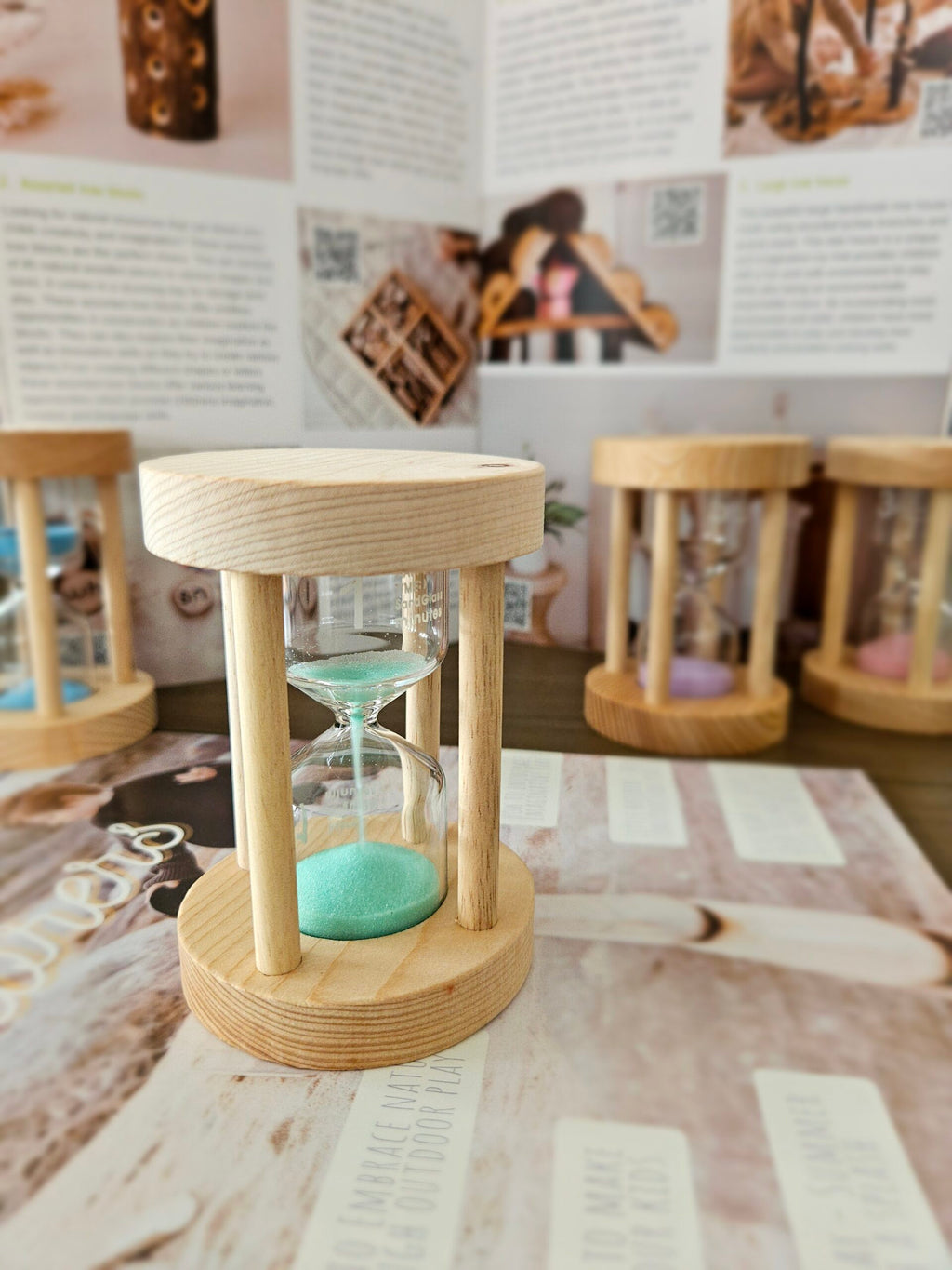 Wooden Sand Timers Set of 4 by Qtoys