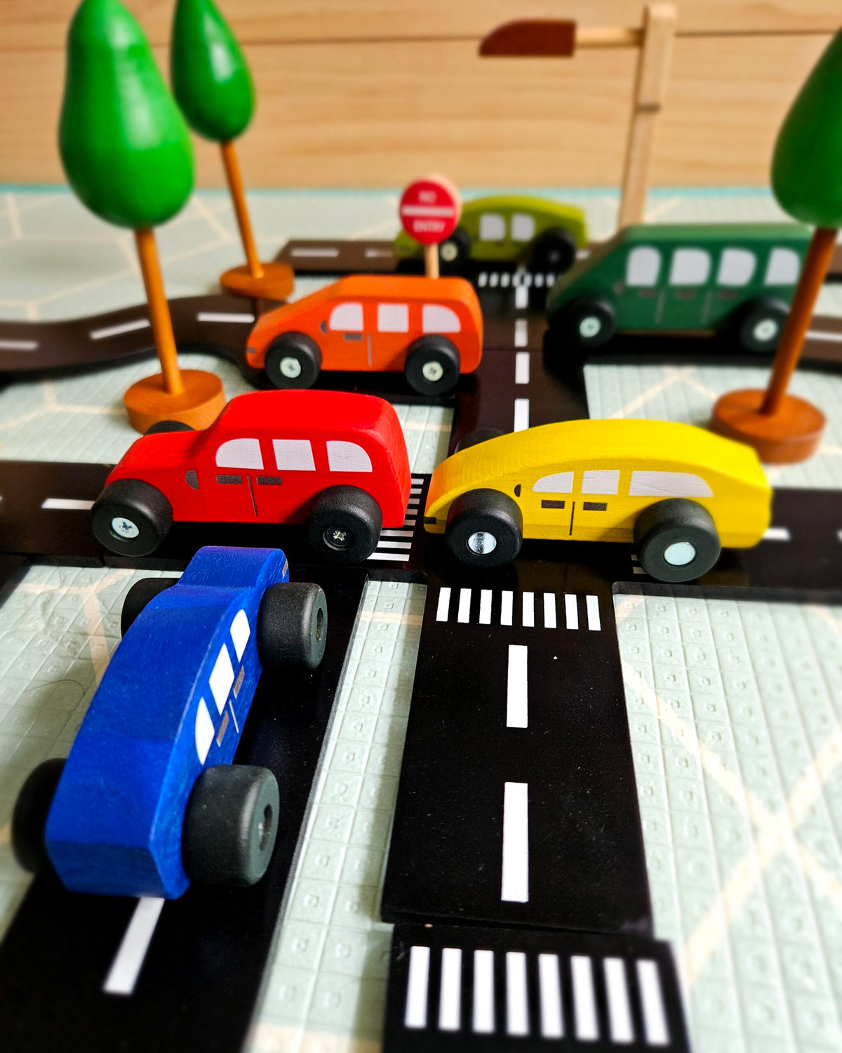 Coloured Wooden Cars by Qtoys