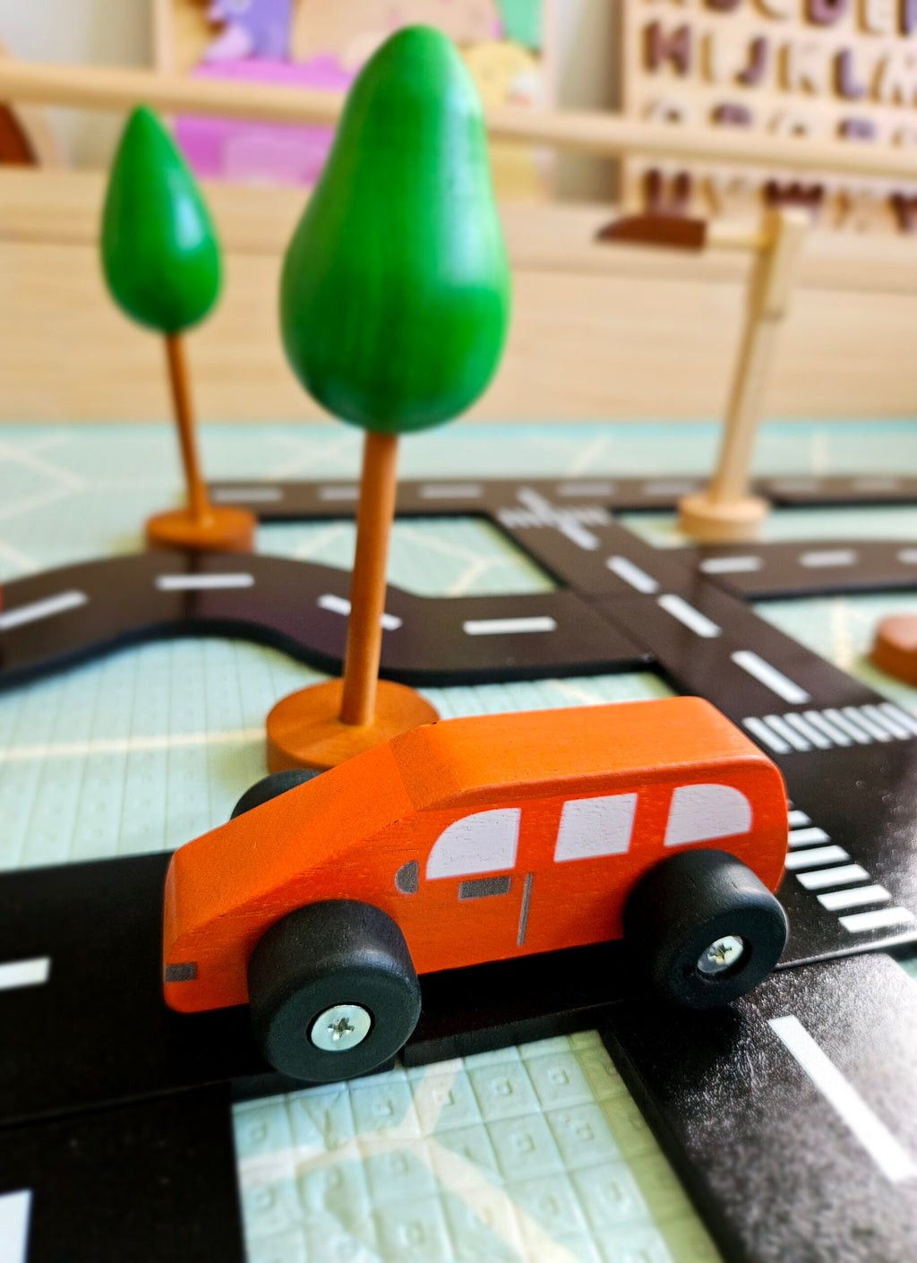 Coloured Wooden Cars by Qtoys