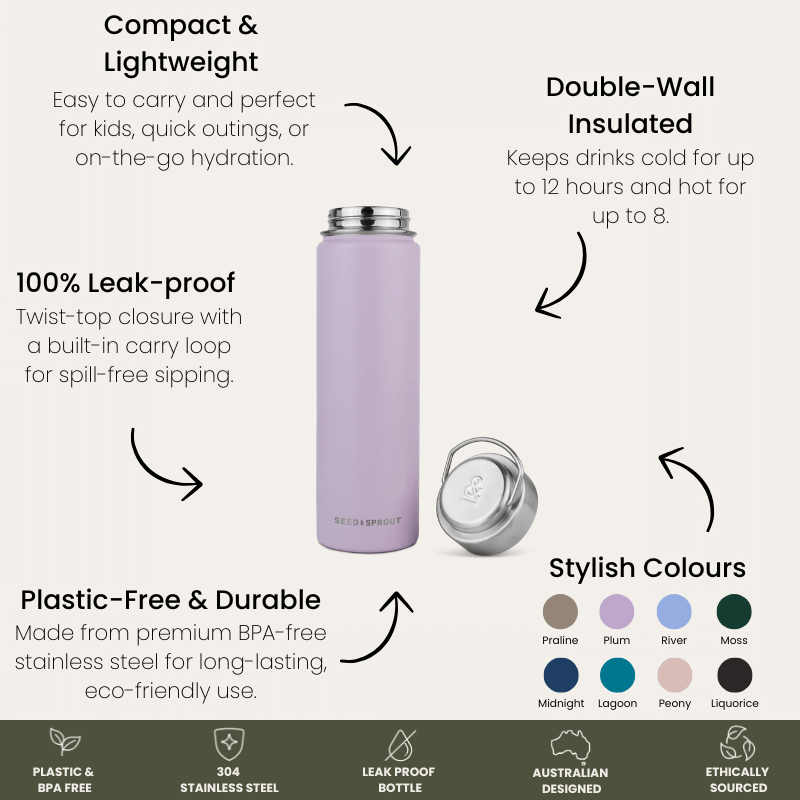 Seed and Sprout Insulated Drink Bottle | 650ml