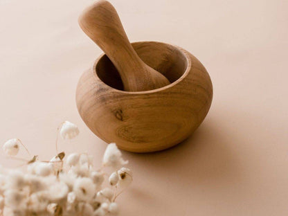 Qtoys Wooden Pestle and Mortar