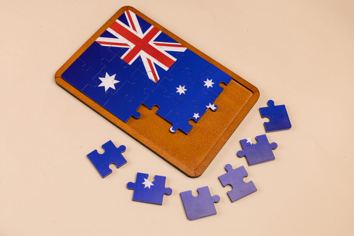Two in One Australian Flag and Opera House Jigsaw by Qtoys