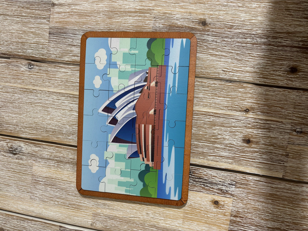 Two in One Australian Flag and Opera House Jigsaw by Qtoys