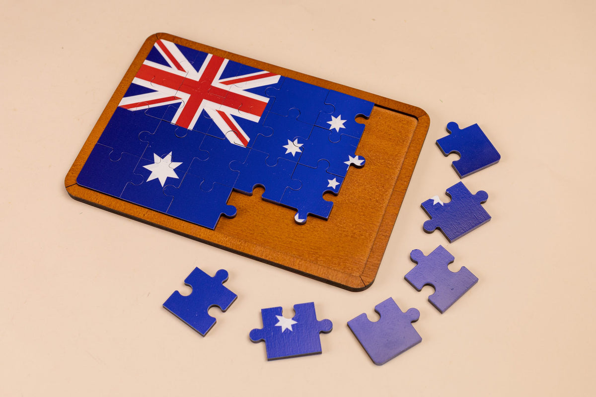 Two in One Australian Flag and Opera House Jigsaw by Qtoys