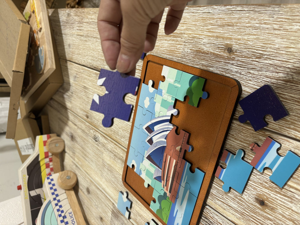 Two in One Australian Flag and Opera House Jigsaw by Qtoys