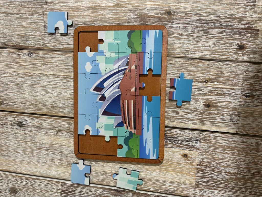 Two in One Australian Flag and Opera House Jigsaw by Qtoys