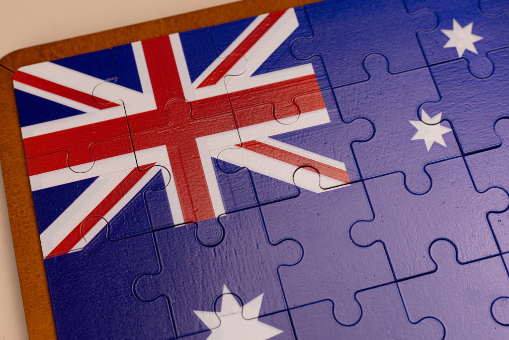 Two in One Australian Flag and Opera House Jigsaw by Qtoys