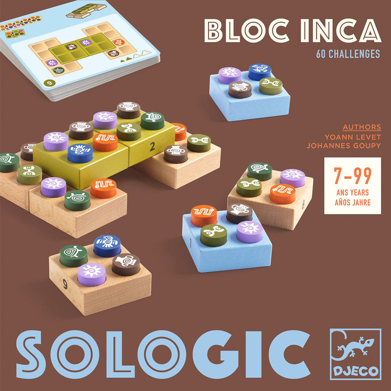 Bloc Inca Logic Game with 60 challenges by Djeco