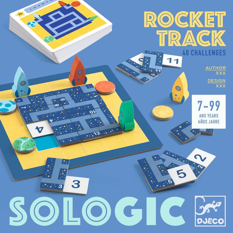 Rocket Track Sologic Puzzle Game by Djeco