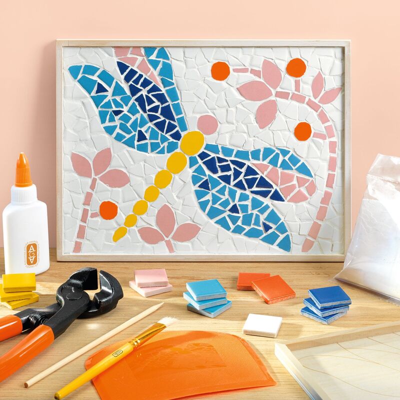 Atelier 72 - Dragonfly Mosaic Art Kit by Djeco